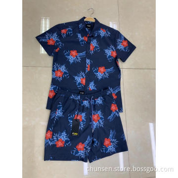 Men Short-Sleeved Top In Fashion Print